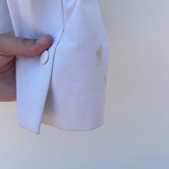 Escada White Business Blazer Jacket Cream Single Breasted Snaps 36 Small - Picture 11 of 11